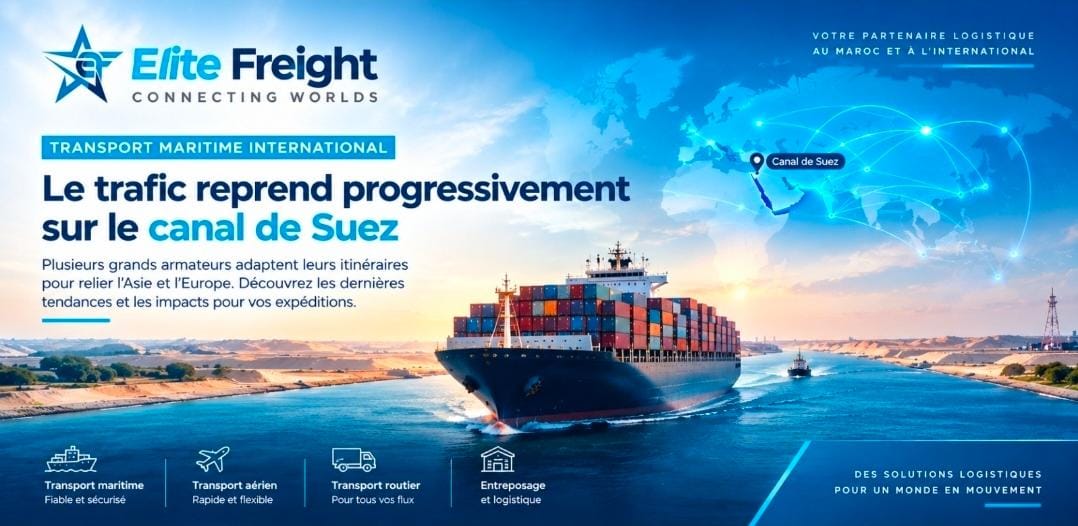 Transport maritime international : le trafic reprend progressivement sur le canal de Suez